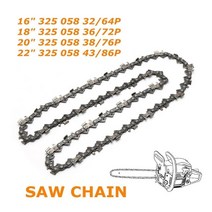 전동 전기 톱 전기 톱용 세미 치즐 체인 0.325 피치 1.5mm 게이지 64/72/76/86 드라이브 링크 사용 가능, 03 0.325 38T 76DL