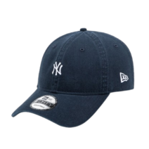 MLB 워시드 미니 로고 뉴욕 양키스 언스트럭쳐 볼캡 네이비 남녀공용!! 커플모자!! 편안한!!