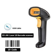 저장 기능을 가진 EV-CM8 CCD 1D Bluetooth 바코드 스캐너 도서관 창고 싼 무선 독자, J08 Laser 1D Wired