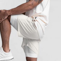 남자 운동 헬스 기능성 쿨 레깅스 반바지 투인원 짐웨어 여름 조깅스 마라톤