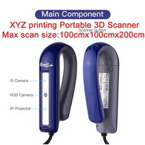 휴대용 3D 스캐너 센스 USB 포트 XYZ 인쇄 기계 디자인 연구 공예 프로세싱, 한개옵션0
