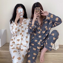 [이쁘다] 트윈베어 실키 잠옷 SET