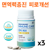 헬스딜리버리 면역 케어 현직 약사 개발 면역력 증진 피로회복 6년근 홍삼 아연 비오틴 건강기능식품, 3박스(3개월)