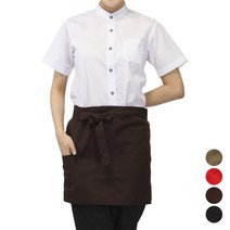 DAE22 홀서빙 식당 가게 카페 넓은 랩 허리 앞치마, S, DAE22 연브라운S
