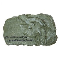 반려견 반려묘 묘비 애완 동물 기념 개 동상 무덤 마커 돌 천사 정원 조각 작은 입상 돌 공물 선물 강아지, 올리브 그린