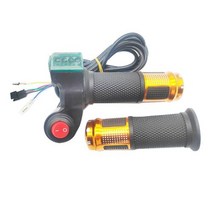 전기자전거 자전거부품 전기 자전거/스쿠터 트위스트 스로틀 배터리 전원 LCD 디스플레이 스위치 핸들 바 그립 자전거/스쿠터/전자 자전거, 06 gold A, 한개옵션1