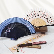 박씨상방 국내제작 고급부채모음 선물용부채 여름부채 접이식부채 전통부채, 11-01. 실크접부채 용 매듭+부채집-한지용