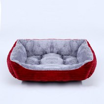 애완동물용 침대 개/고양이용 사각형 플러시 개집 중형 소형 개 소파 쿠션 애완동물 진정 집 용품 액세서리, [04] L (70X50X16CM), [02] cat dog bed 02