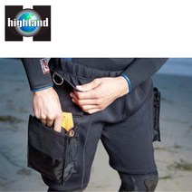 하이랜드 스쿠버다이빙 드라이 슈트 네오프렌 포켓 숏, XL(37-41)