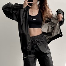 입꼬 [아우터]오버핏 다이어트 땀복 하이넥 집업 바람막이