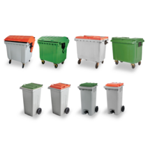 티렉스 재활용 분리수거함 대용량 쓰레기통 120L 240L 660L 1100L, 1100L 분리수거함-주황색, 1개