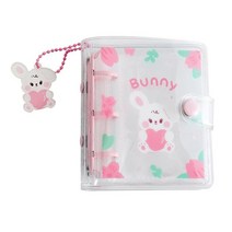 GHSHOP 트레이딩 카드 기차 티켓에 대한 펜 던 트 Photocard 홀더 책과 귀여운 미니 사진 앨범 사진 저장 가방, PP, 분홍색