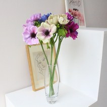 [바보사랑] 리얼 아네모네 조화꽃 인테리어 조화장식(5color), 컬러:마린블루