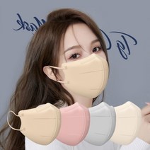 일회용 마스크 대형 2D 새부리형 14가지 컬러 10매, 진그레이10매