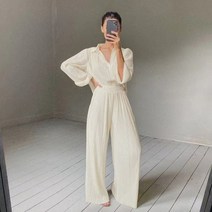 화이트블루 봄 가을 투피스 와이드 레그 팬츠 정장 여성용 캐주얼 싱글 브레스트 여성 턴 다운 칼라 셔츠 상의 운동복 세트 2021
