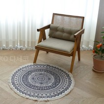 60cm (다크네이비) 원형 러그 카페트 카펫 인테리어 발매트 거실 안방 다용도실 안방 매장 가게 카페