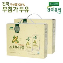 국산콩100% 건국 무첨가두유/_순수콩물두유100%_우리콩본연의순수한맛.무설탕 무가당 다이어트두유 식사대용 효도선물 non GMO 영양간식 고단백, 48개, 190ml