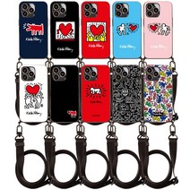 스키누 키스해링 카드 수납 탈부착 목걸이 케이스 갤럭시 전기종