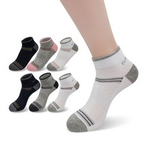 남자양말 6족 단목양말 트래킹 학생용 남성용 여성용 스포츠양말 발목양말 에코블루, 신사, 화이트2족+그레이2족+네이비2족