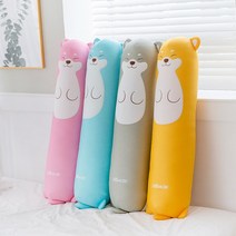 조우니 뭉찌 쿨 매쉬 바디필로우 안고자는 대형롱쿠션 롱베개, 옐로우