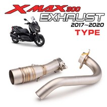 슬립 온 설치 yamaha X MAX 300 XMAX250 중간 링크 파이프 모든 51mm 배기 머플러 304 스테인레스 스틸, 금