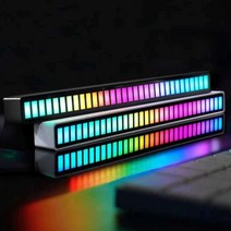라이트 인테리어 리듬 게임 자동차 장식 RGB 컴퓨터, 상단 블루투스 풀컬러 충전모델 블랙