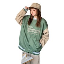 아우터 가을 빈티지 패치워크 패션 야구점퍼 스트릿