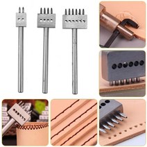 앙카 펀치 스크류 3 개/대 라운드 스티치 도구 블랙 가죽 구멍 4/5/6/mm 간격 펀칭 커터 DIY 수제, 04 6MM Black, 3개