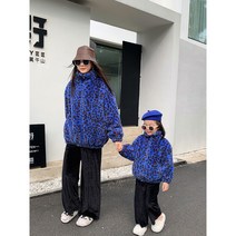 엄마랑 딸 모녀 커플룩 가을 겨울 캐주얼 호피문의 양털 후리스 집업 자켓 점퍼 등하원룩