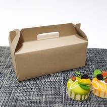 화이트 선물상자(대 중 소) 손잡이상자 쿠키상자 포장상자 선물포장박스 답례품포장 조각케익상자 빵포장박스 수건포장상자, 01.손잡이(크라프트) 3호, 1장