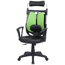 체어포커스 슈퍼 K 4 듀얼요추 인조가죽 사무용 의자, 그린