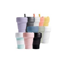 Stojo 스토조 접이식 텀블러 473ml, Steel