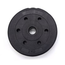 바벨 원판 중량 역기 플레이트 PVC, 2kg, 1개
