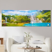 재산운 풍경 심리치료 인테리어 와이드 액자, 01.파라다이스, 와이드 60호 160x55+꼭꼬핀 사은품