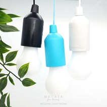 마크라메 재료 라탄 재료 LED 램프 줄로 당기는 전구 배터리 전구(3Colors), 1.화이트(스트링 전구)