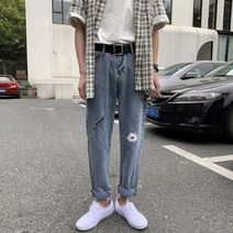 일자 청바지 여성 스트레이트핏 와이드 루즈핏 날씬해 보이는 9부팬츠 트렌드 봄가을 980292087