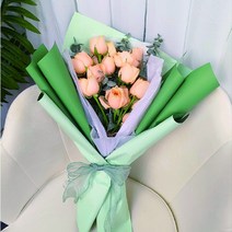꽃방수포장종이 종이접기 [기회공작소] 9color 리본 (20매)14color 꽃다발, 10 꽃다발포장지 말린장미+뉴블루_07 쉬폰실루엣리본