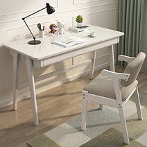 엔틱 고무나무 책상 서랍형, 화이트