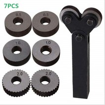전문가용 7PCS 널링 공구 0.5/1/2mm 대각선 이중 휠 선형 세트 스틸 커터 홀더 호브, 한개옵션0