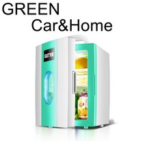 미니 냉장고 작은 10L 미니 자동차 냉장고 냉동 학생 기숙사 화장품 홈 이중 사용, 02 Green