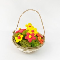 어르신 요양병원 실버미술 컬러 클레이 꽃 바구니 만들기 유치원교구 유아 정서발달