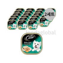 시저 반려견 주식캔 연어와 감자 100g 24개 2세트