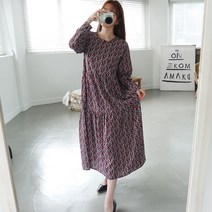 배꼽 D65-6 마론 빅사이즈여성의류 롱 쉬폰원피스 44-120 롱원피스