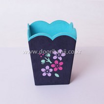 한지 연필꽂이 DIY 한지공예 만들기세트 두리한지공방, 12.꽃사각연필꽂이(2)_파랑