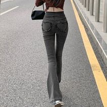 대박난박양 빈티지 하트 부츠컷 데님