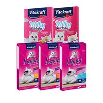 비타크래프트 밀키멜로디 리퀴드스낵 고양이 간식 5종택1, 1개, 리퀴드스낵(연어+오메가3)