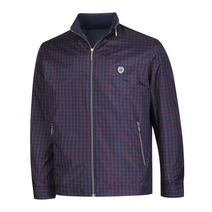 남성 후드 체크 집업 비지니스 점퍼 YD-JUA-282-레드