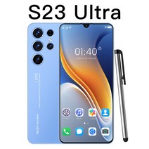 7.3 HD 스크린 언락 휴대폰 S23 울트라 4G 5G 스마트폰 오리지널 셀룰라 듀얼 심 안드로이드 13 휴대폰, 한개옵션1, 04 12GB 256GB Blue