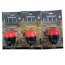 카쿠쯔리 elec 전자찌 3세트 감성돔 참돔 벵에돔 야간 선상 갯바위 전자찌 주야겸용찌, 0(3개입), 레드블랙