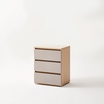 한샘 티오 서랍장 3단 60cm(컬러 택1), 화이트/그레이(D)